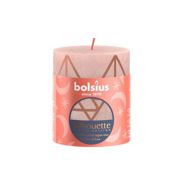 Rustikální svíčka 8cm BOLSIUS růžová
