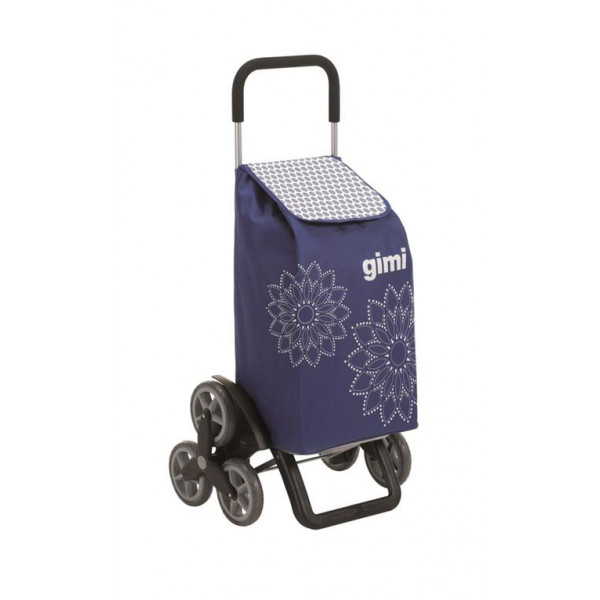 Nákupní taška na kolečkách GIMI Tris Floral 56l modrá