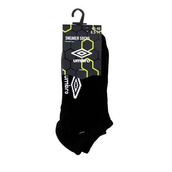 PONOŽKY SPORTOVNÍ UMBRO 3 PÁRY, ČERNÉ 40-46