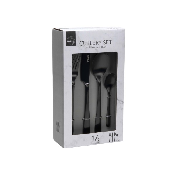 Sada příborů TAVOLA 16ks černá