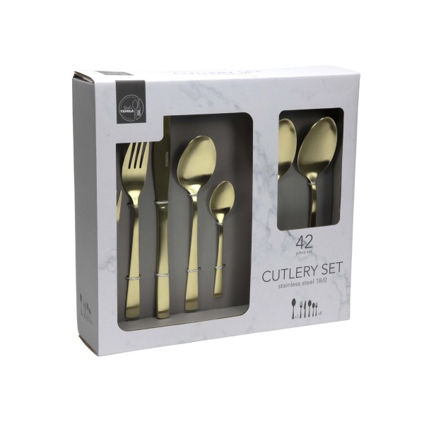 Sada příborů TAVOLA 42ks zlatá