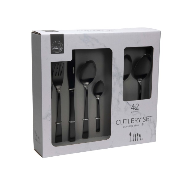 Sada příborů TAVOLA 42ks černá