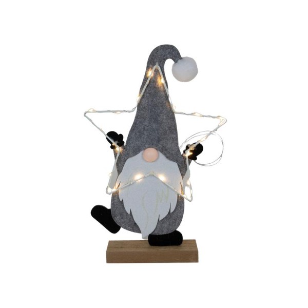 Plstěná figurka 35cm Santa LED světýlka