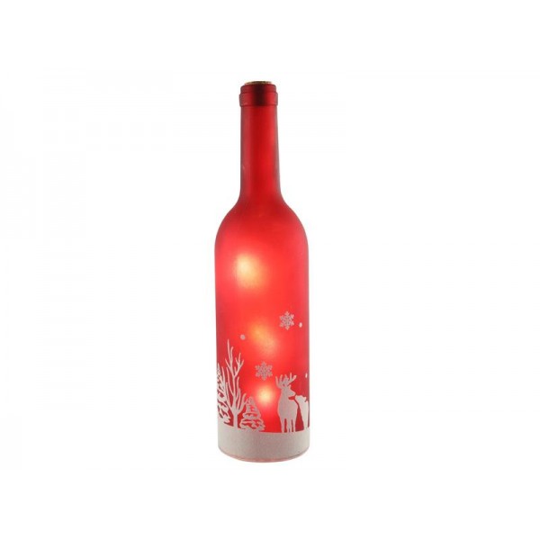 LÁHEV DEKORAČNÍ VÁNOČNÍ LED ČREVENÁ 29CM