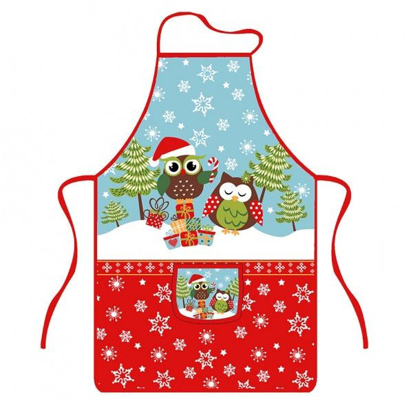 Kuchyňská zástěra TORO vánoční sova