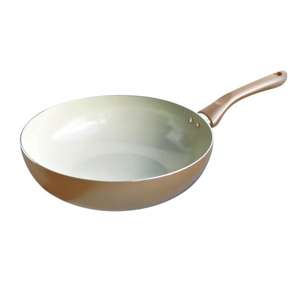 Pánev WOK TORO Champagne 28cm, keramický povrch