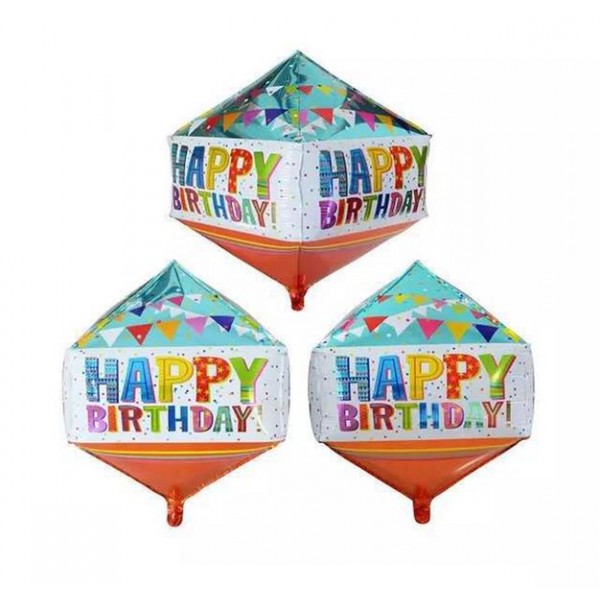 Balónek fóliový TORO 40x74cm happy birthday
