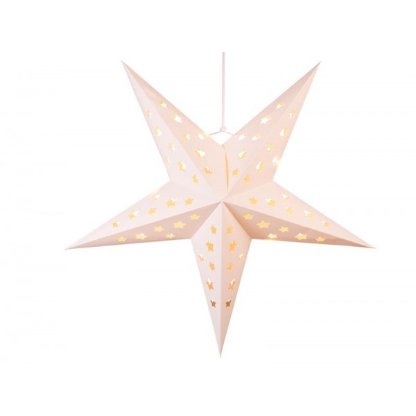 Papírová vánoční hvězda TORO 4LED  60cm