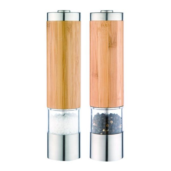 Elektrický mlýnek na sůl a pepř KITCHISIMO 21cm bambus