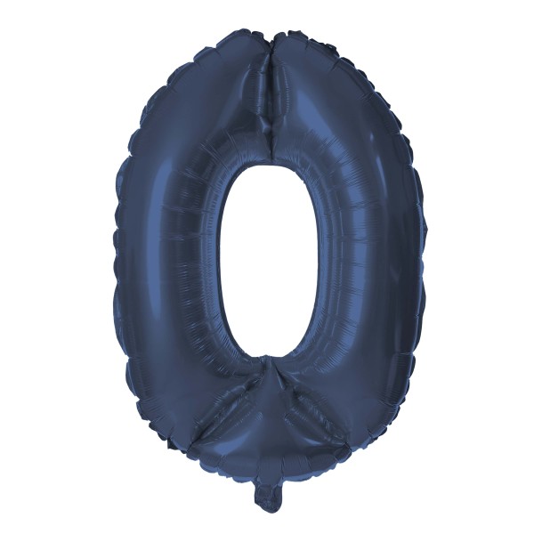 Balónek foliový TORO číslice 0 30cm modrý