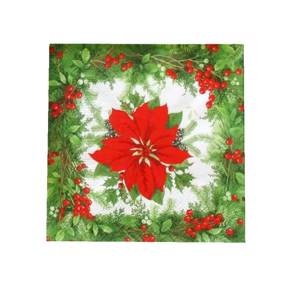 UBROUSKY VÁNOČNÍ HVĚZDA 3VRSTVÉ 33X33CM