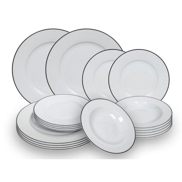 Porcelánová jídelní sada SUPERWHITE 18ks