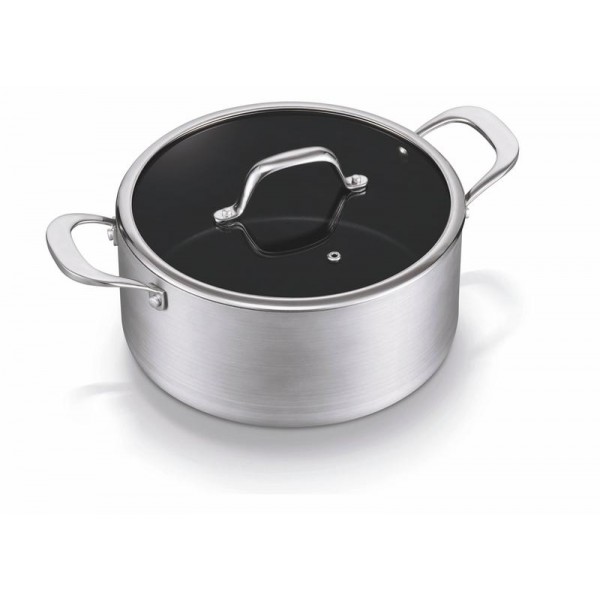 HRNEC S POKLICÍ BRABANTIA TECHNOPRO 24 CM HLINÍK