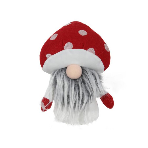 Plyšová figurka vánoční skřítek muchomůrka 20cm