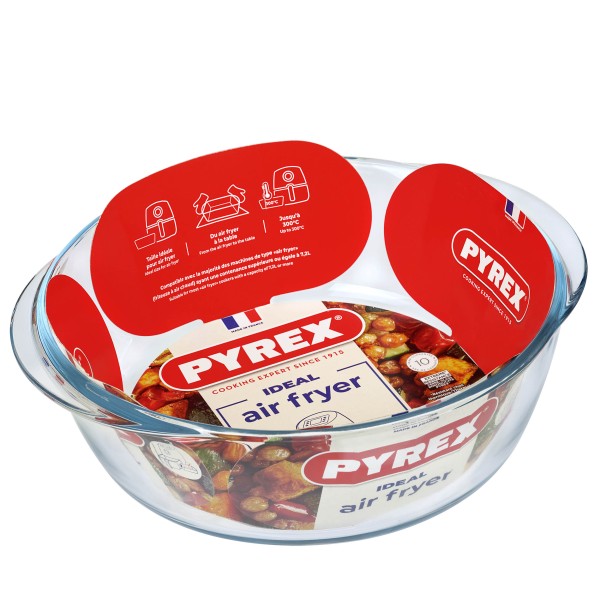 Skleněná mísa do horkovzdušné trouby PYREX 26cm/2,3l., borosilikát