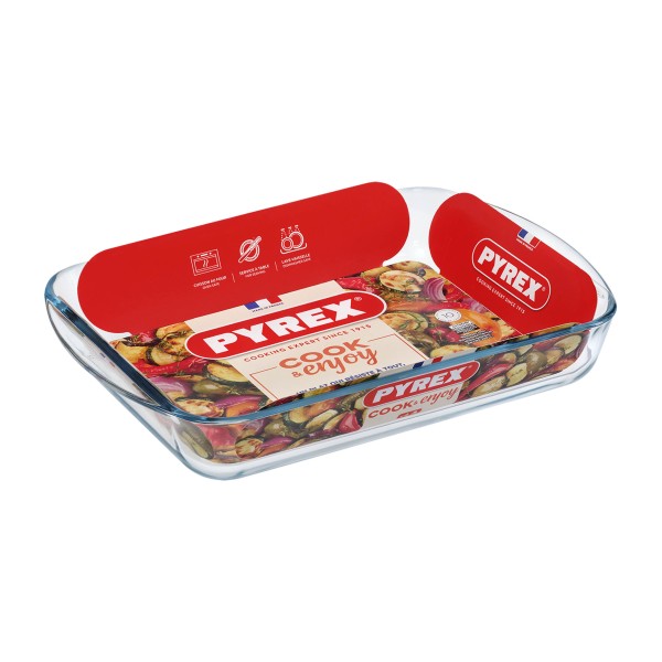 Skleněný pekáč s uchy PYREX 35x23cm/2,7l., borosilikát