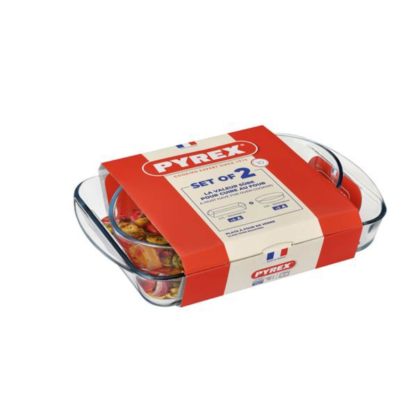 Sada skleněných pekáčů PYREX 2ks 2200ml a 2700ml