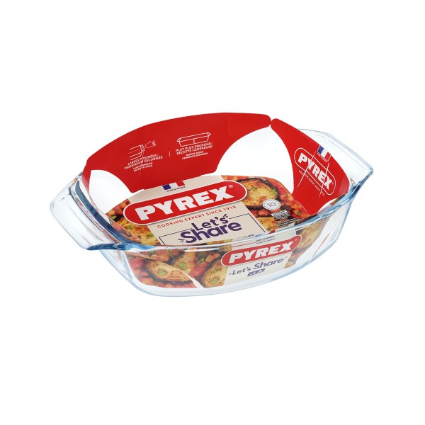 Skleněný pekáč s uchy PYREX 30x21cm/2l., borosilikát