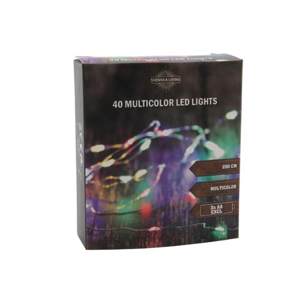 Světelný řetěz 40LED 200cm vícebarevný