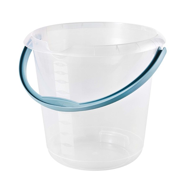 Plastový kbelík s výlevkou KEEEPER transparent