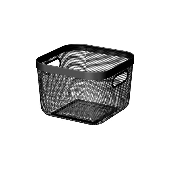 KOŠÍK ÚLOŽNÝ ČERNÝ KOVOVÝ 23.9X23.9X17CM