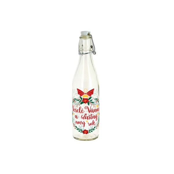 Skleněná láhev s patentním uzávěrem TORO 260ml Veselé Vánoce