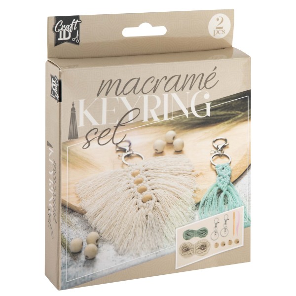 Kreativní sada Macrame 2x přívěsek na klíče