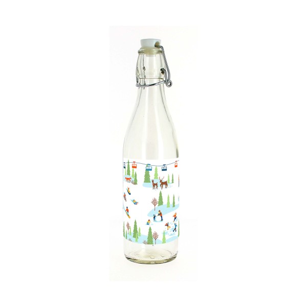 Skleněná láhev s patentním uzávěrem TORO 540ml lyžaři