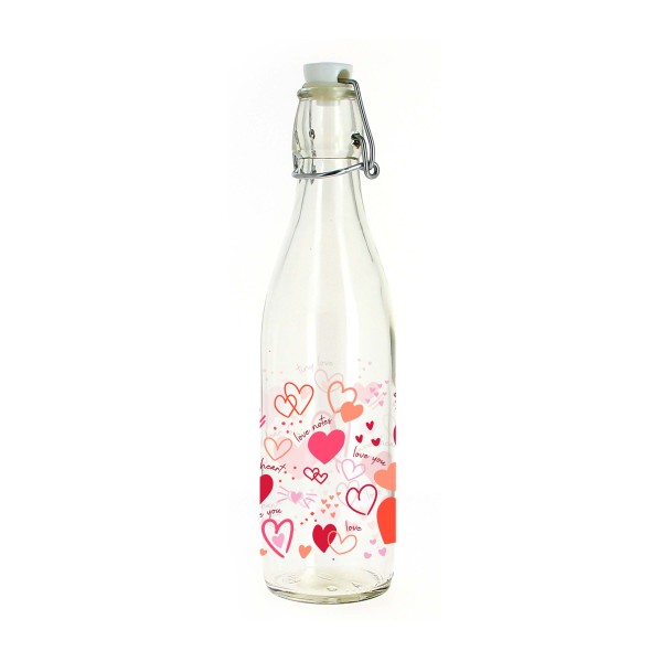 Skleněná láhev s patentním uzávěrem TORO 540ml srdce