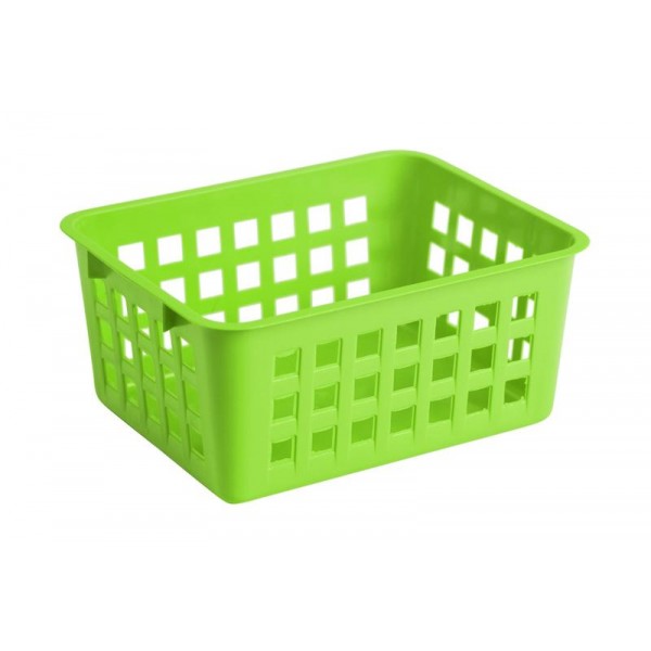 Košík mini, plast, světle zelený