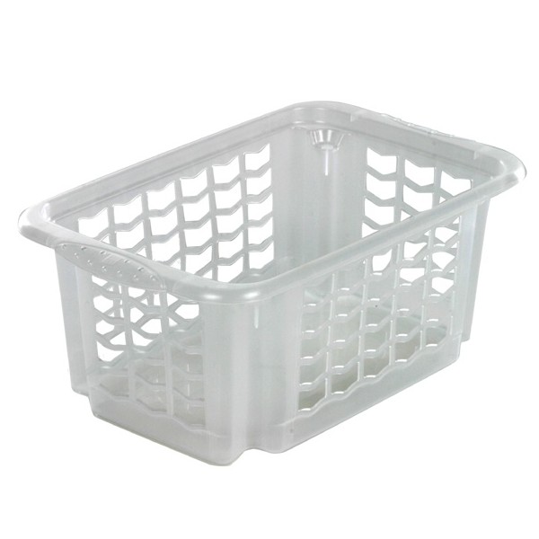 KOŠ STOHOVATELNÝ 4,5L, 19,2x30,5x 12,5CM-TRANSPARENT