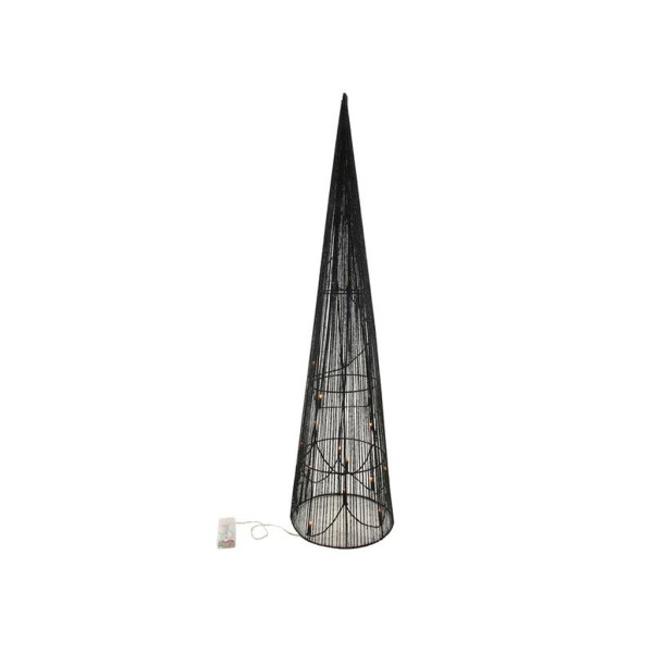DEKORACE VÁNOČNÍ KUŽEL 20LED 80CM ČERNÁ ČAS.2XAA