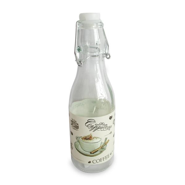 Skleněná láhev s patentním uzávěrem TORO 260ml café bistro
