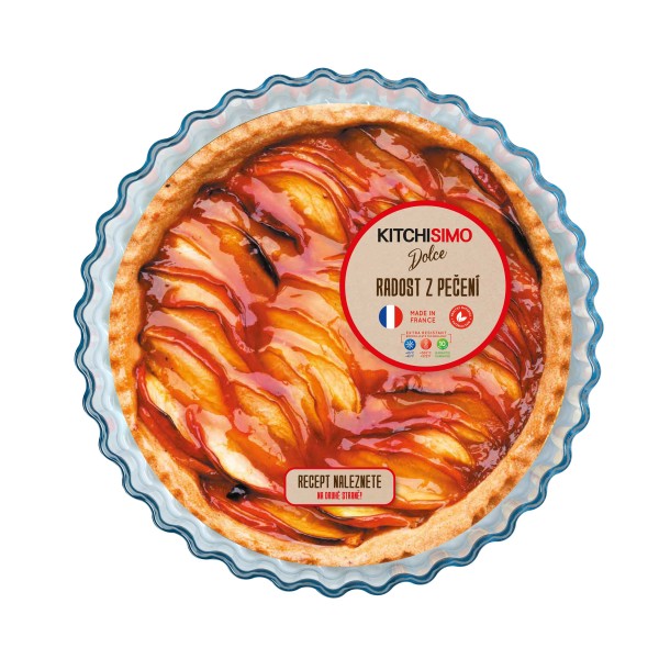 Skleněná zapékací forma na koláč KITCHISIMO Dolce 27x3cm, borosilikát