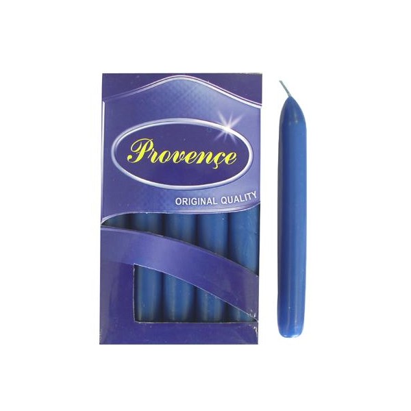 Svíčka 17cm PROVENCE Bistro 10ks modrá