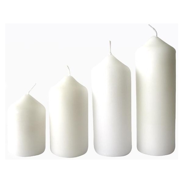 Adventní svíčka ø4cm PROVENCE 4 velikosti bílá