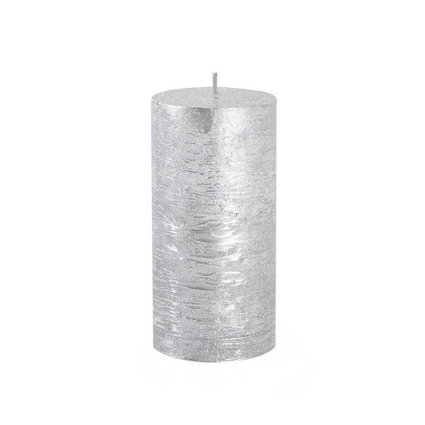 Rustikální svíčka 12cm PROVENCE stříbrná