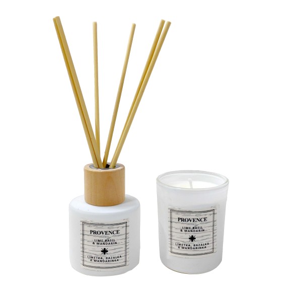 Dárková sada Lime Basil Mandarin PROVENCE svíčka a difuzér