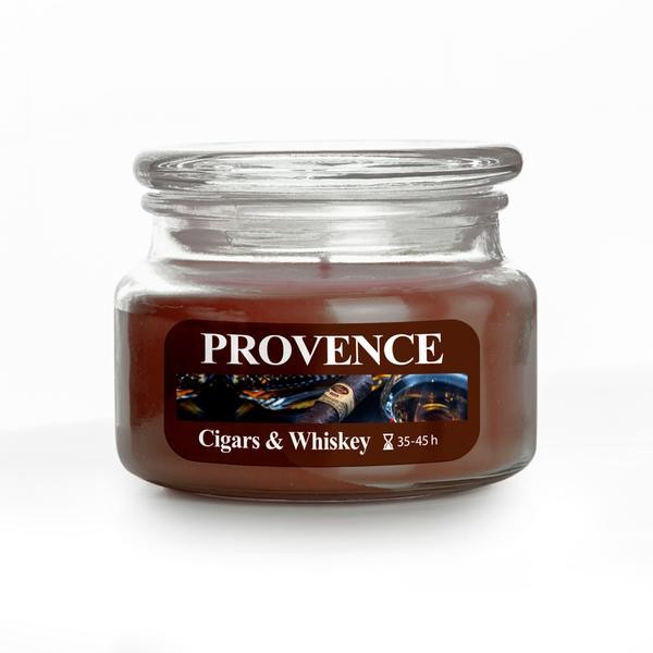 Vonná svíčka ve skle PROVENCE 45 hodin cigars&whiskey