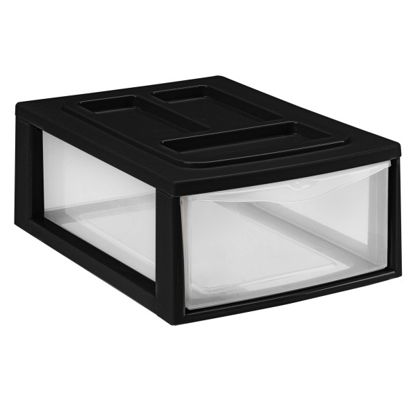 Plastový regál 1 zásuvka HEIDRUN 38x27x14cm