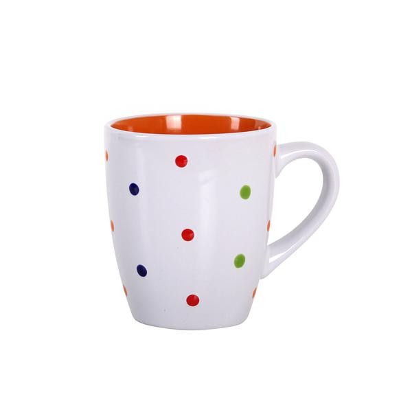 HRNEK S PUNTÍKY, KERAMIKA, 400ML, 9x10,5CM, ASSORT