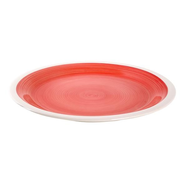 Keramický jídelní talíř TORO 26cm, červený