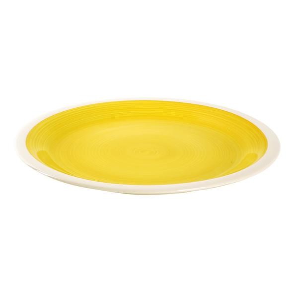 Keramický jídelní talíř TORO 26cm, žlutý