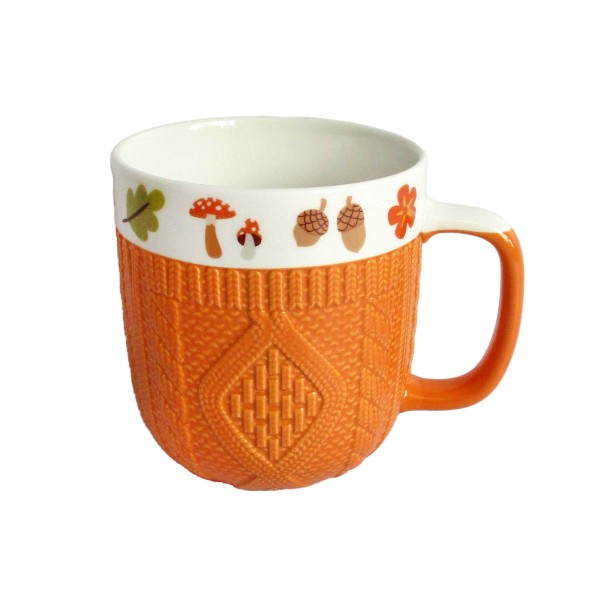 HRNEK MOTIV PODZIM KERAMIKA 345ML ORANŽOVÁ