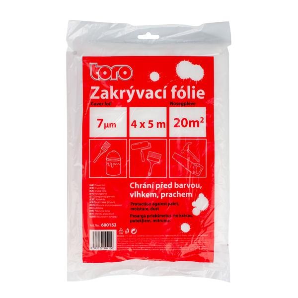 Zakrývací fólie TORO HDPE 7MY 4x5m