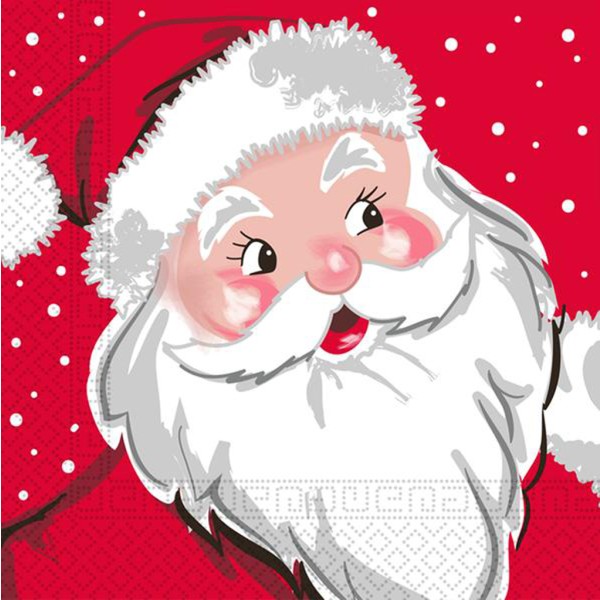 Vánoční papírové ubrousky 33x33cm 3vrstvé Santa 20ks