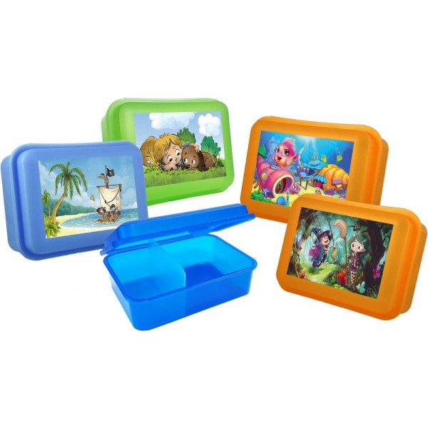 BOX SVAČINOVÝ 18X13X7CM+POTISK IML-DĚTSKÉ MOTIVY