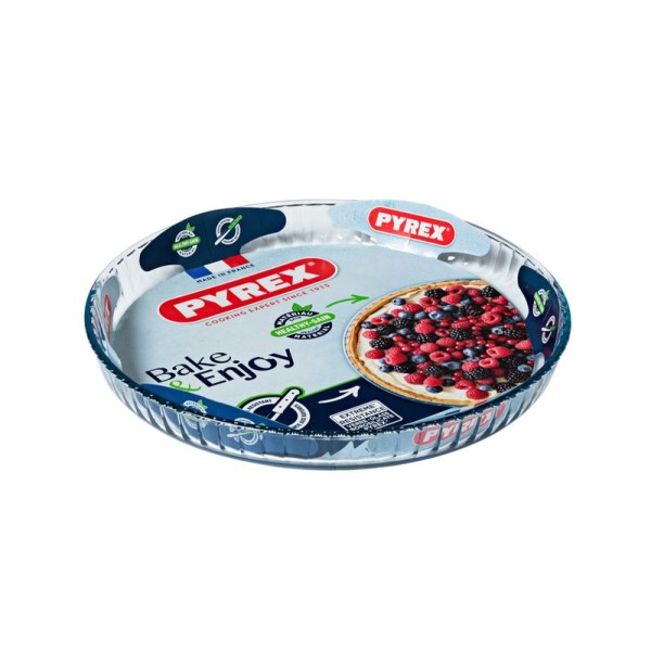 Skleněná zapékací forma na koláč PYREX 31cm, borosilikát