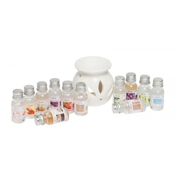 AROMALAMPA 7X7,8 CM + 12 VONNÝCH OLEJŮ