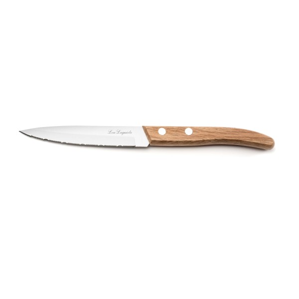 NŮŽ SE ZOUBKY 21,5 CM, NEREZ/DŘEVO